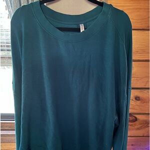 Fabletics Split Tie Back Shirt- Blue/Green 2XL